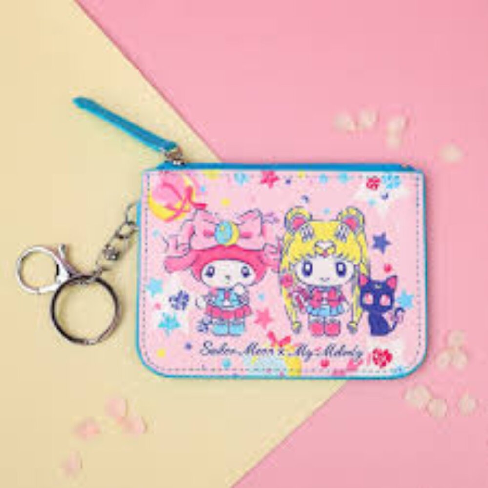 My Salior Moon x My Melody  Luna Card Holder Key Chain